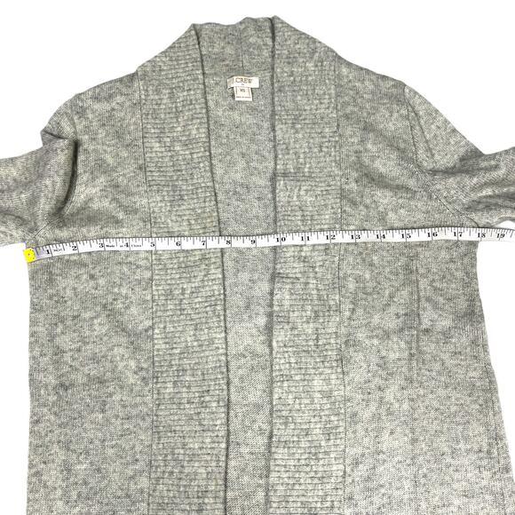 J. Crew Factory Cardigan Grey Open Front Long Sleeve Knit Womens XS Neutral - Picture 4 of 11